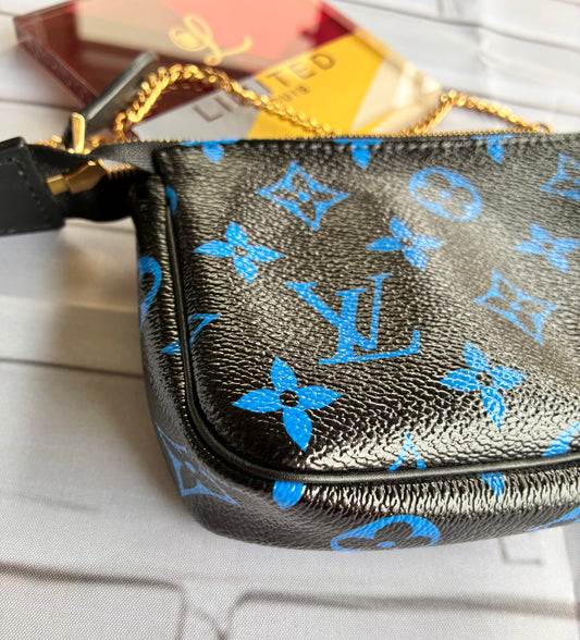 Mini Pochette Blue Monogram