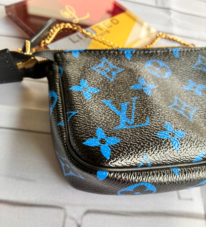 Mini Pochette Blue Monogram