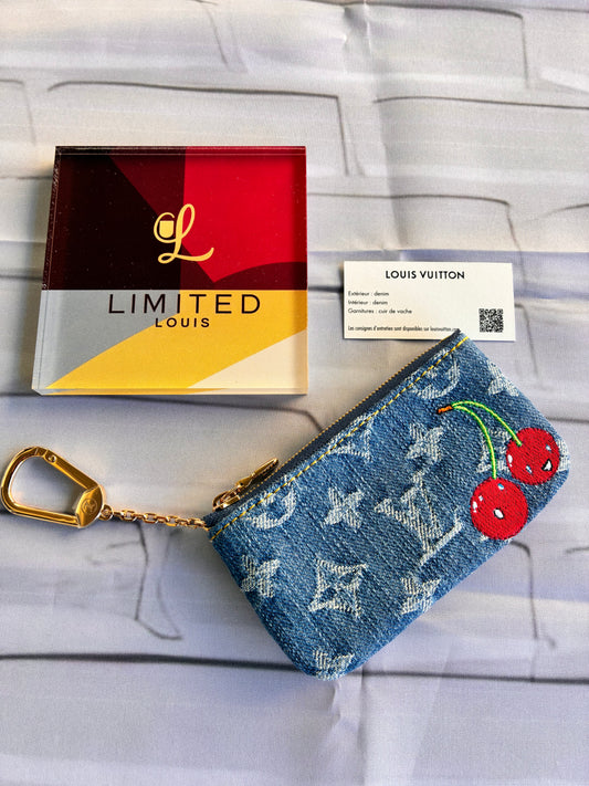 Schlüsseltasche Denim Cerises