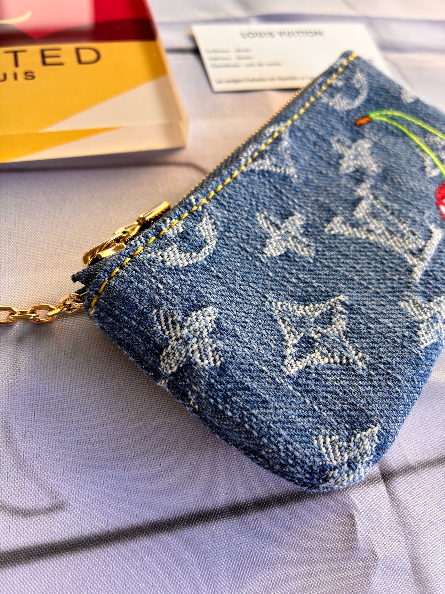 Schlüsseltasche Denim Cerises