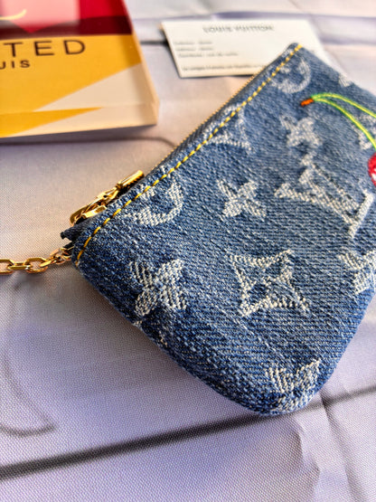 Schlüsseltasche Denim Cerises