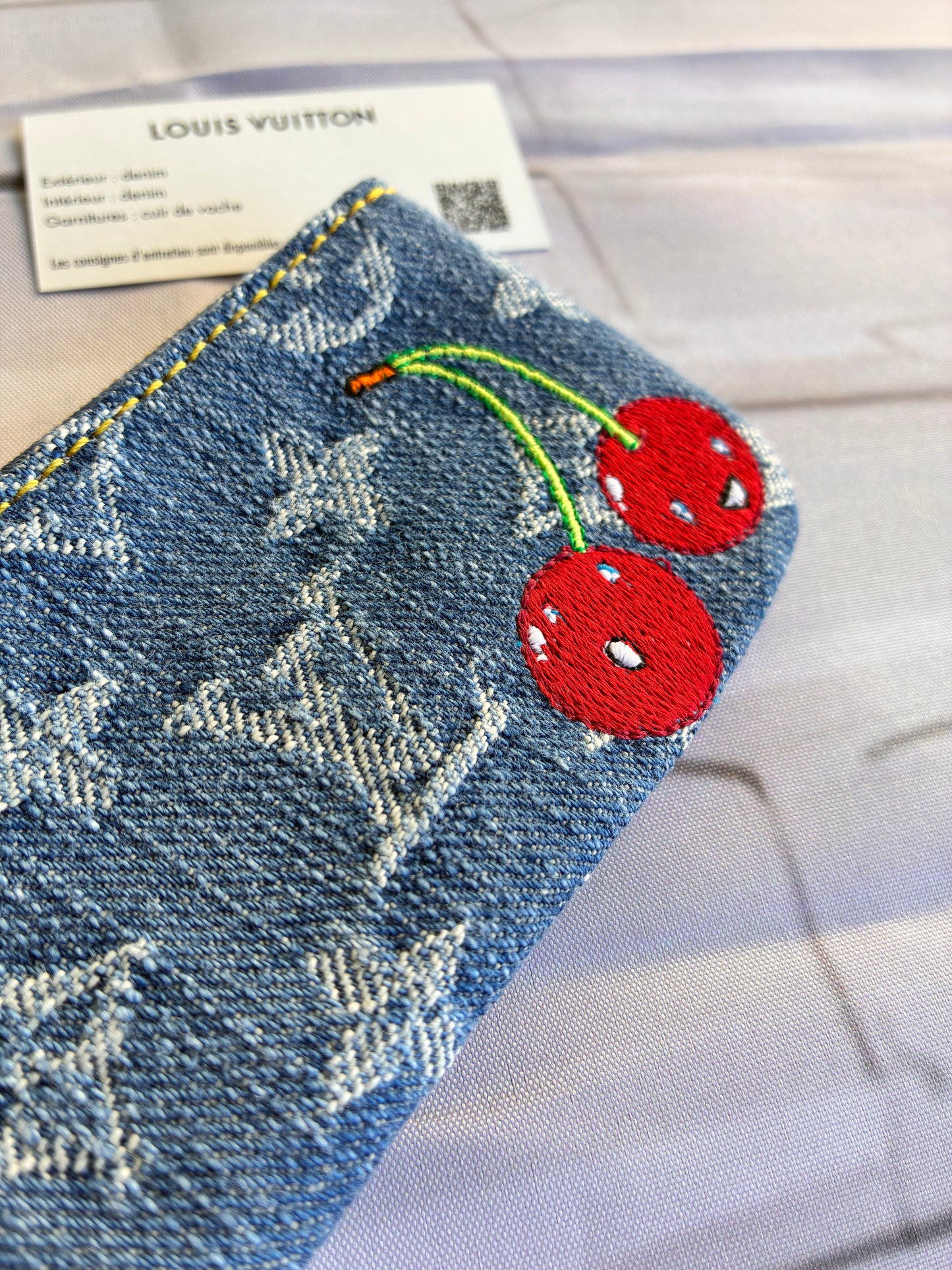 Schlüsseltasche Denim Cerises