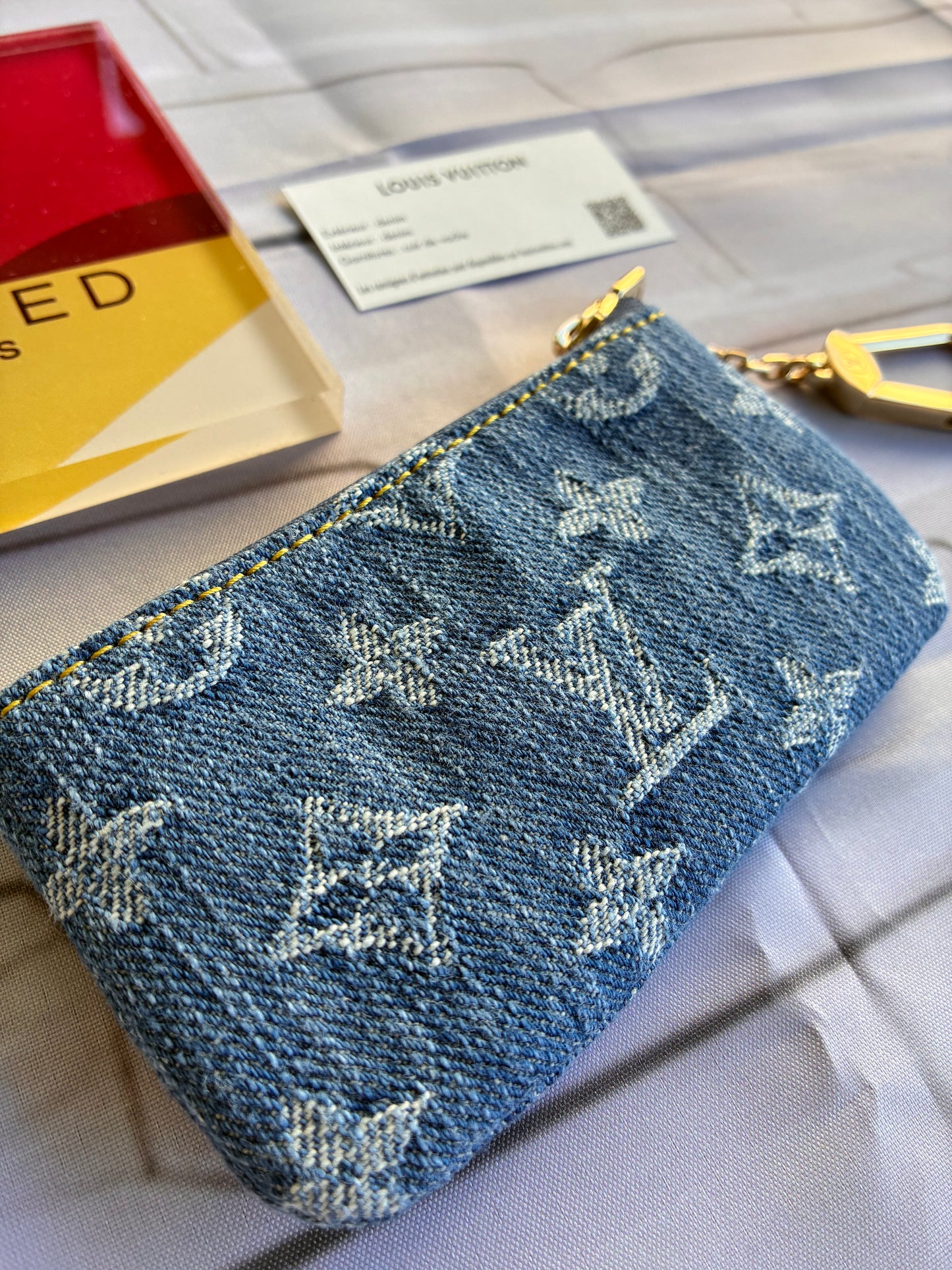 Schlüsseltasche Denim Cerises