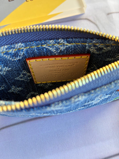 Schlüsseltasche Denim Cerises