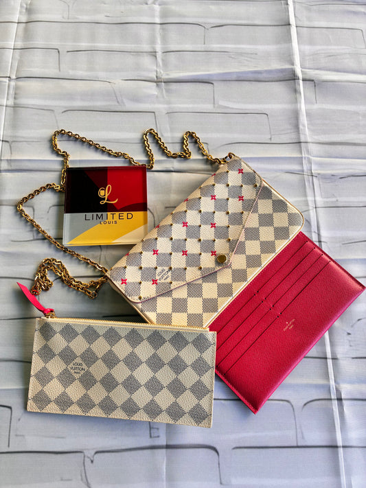 Felicie Damier Azur Studs