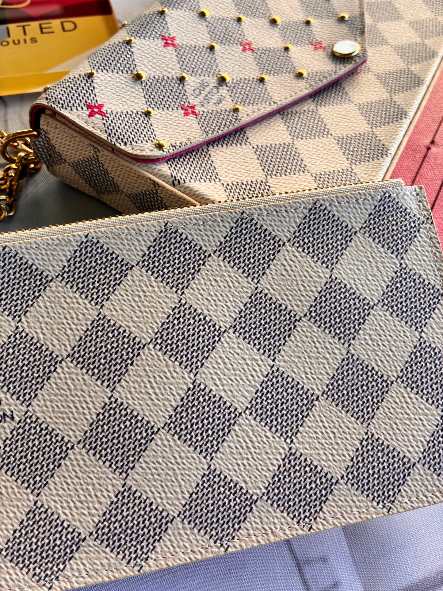 Felicie Damier Azur Studs