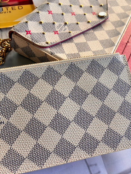 Felicie Damier Azur Studs