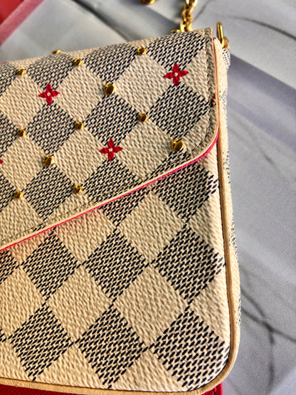 Felicie Damier Azur Studs