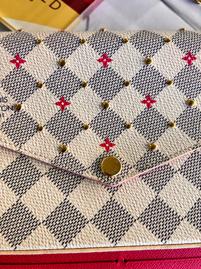 Felicie Damier Azur Studs