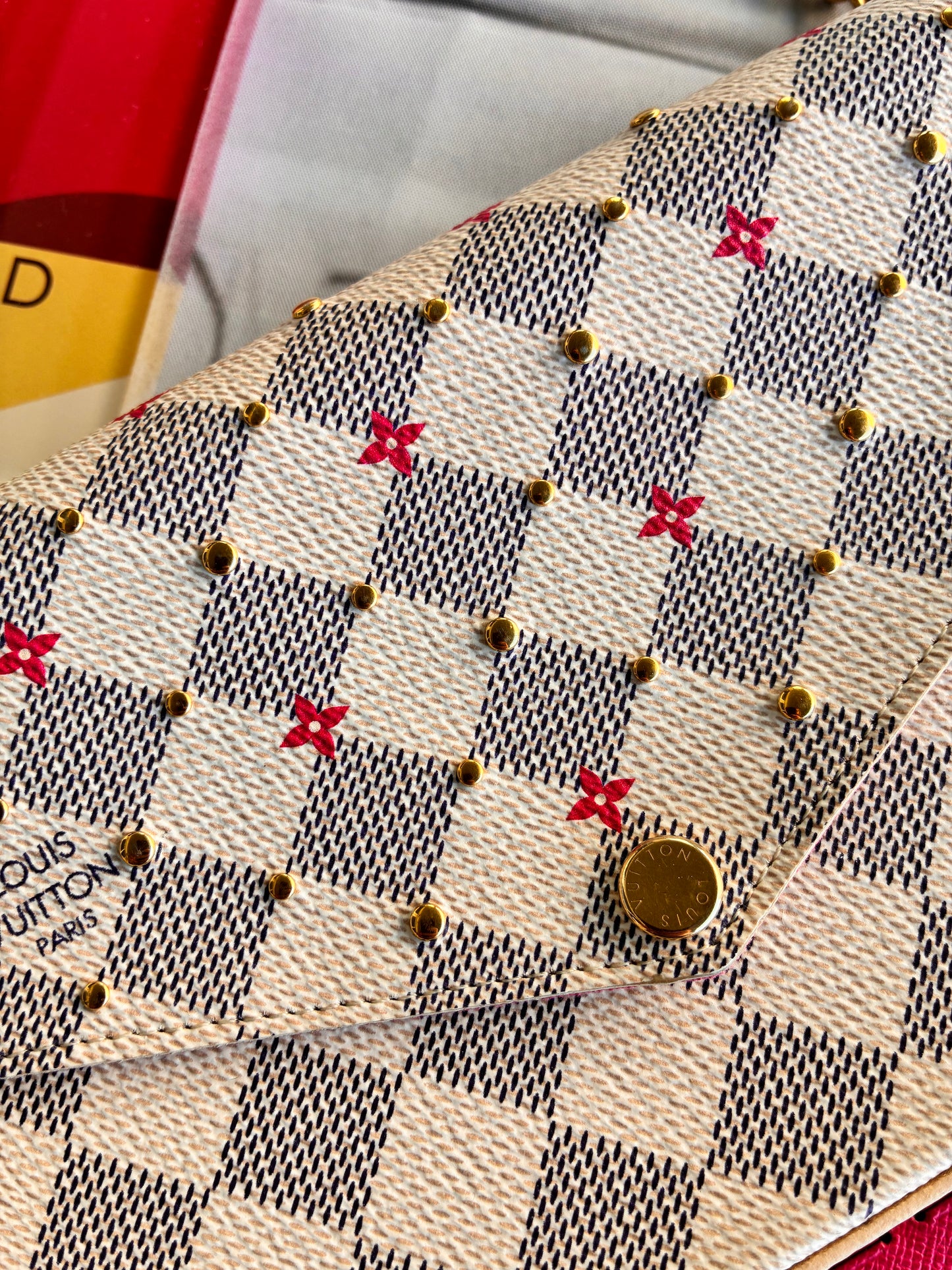 Felicie Damier Azur Studs