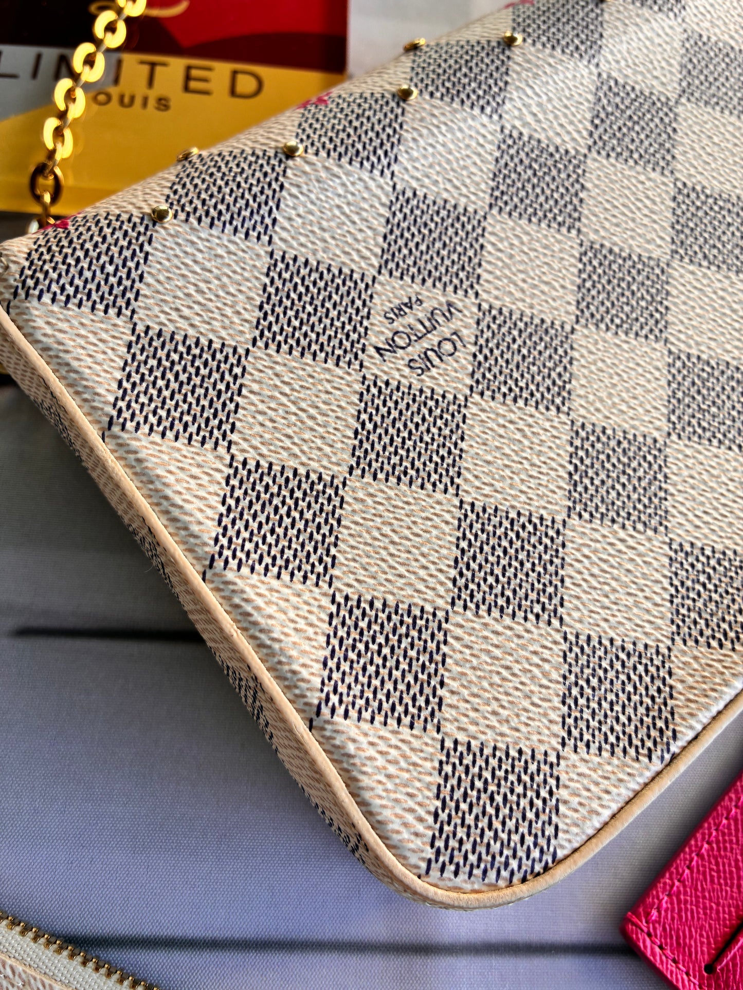 Felicie Damier Azur Studs