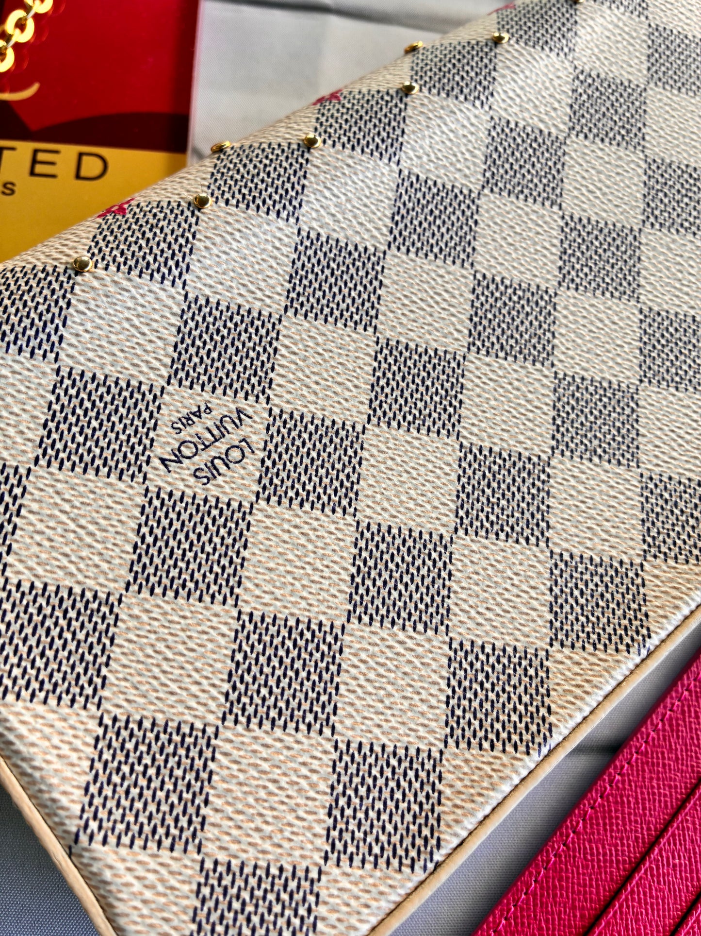 Felicie Damier Azur Studs