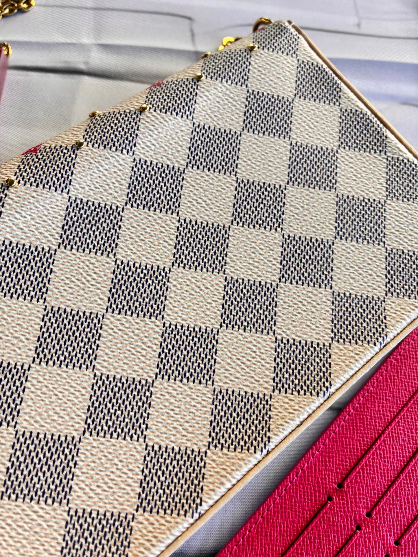 Felicie Damier Azur Studs